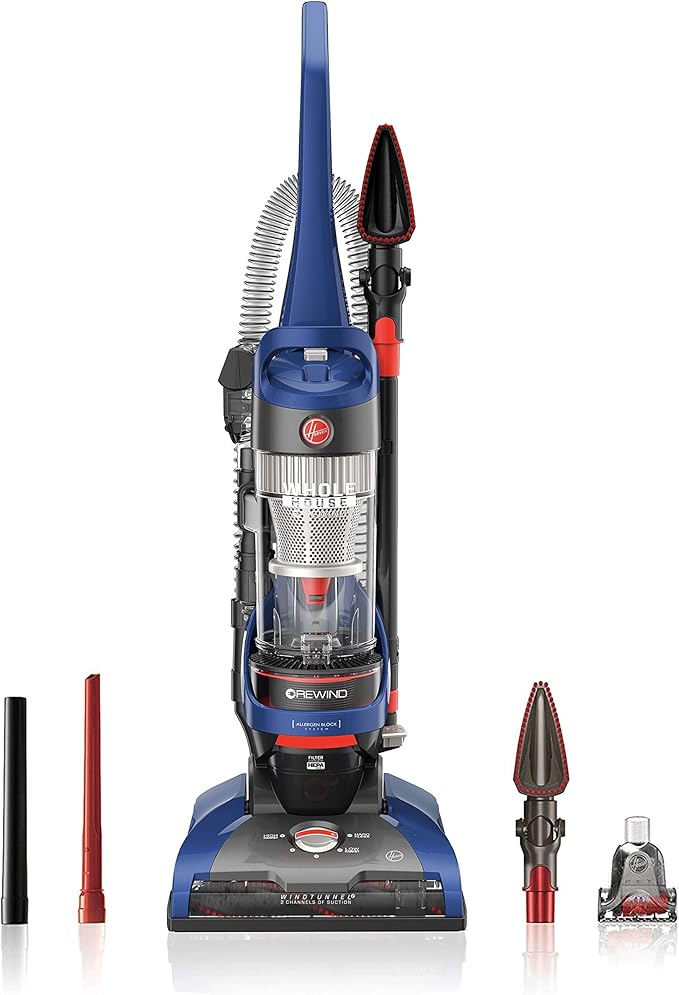Hoover WindTunnel 2 Whole House Rewind Corded Bagless Upright Vacuum Cleaner